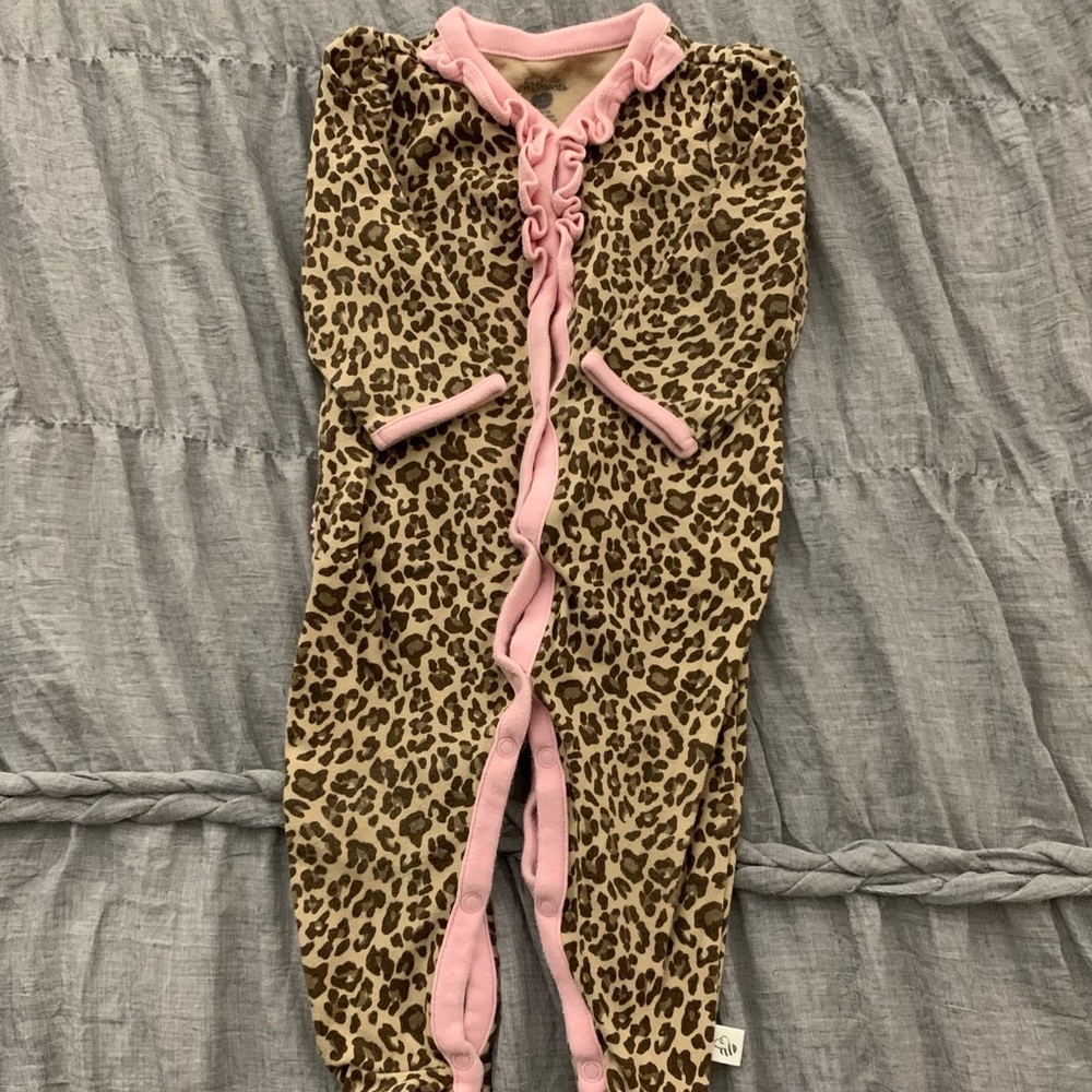 Cheetah feeties pajamas